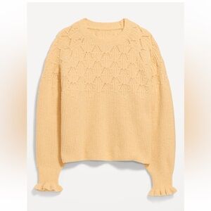 Old Navy Loose Crew-Neck Cropped Sweater “Better Batter” NWT Size XL (16–18)